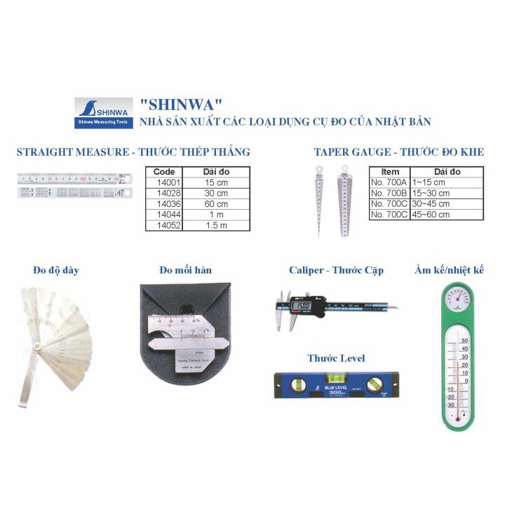 Thước lá Shinwa - Nhật Bản, Thước nhọn đo khe 62600