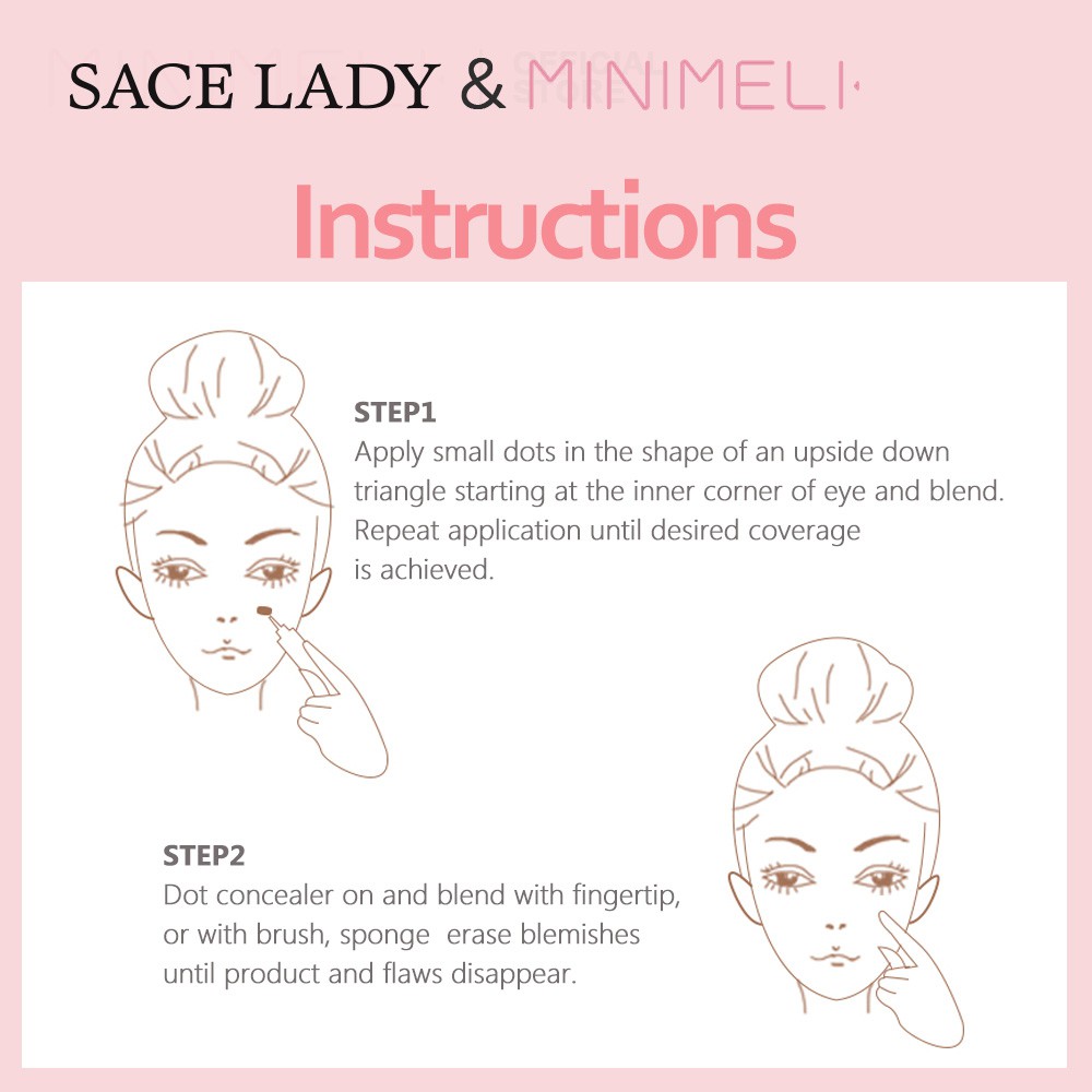 Kem Che Khuyết Điểm SACE LADY & MINIMELI Dạng Lỏng Tạo Lớp Trang Điểm Tuyệt Vời 12g/0.42oz | BigBuy360 - bigbuy360.vn