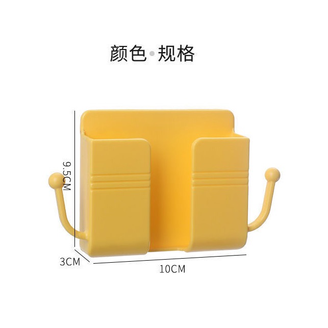 Khay đựng điện thoại, điều khiển từ xa dán tường có móc treo