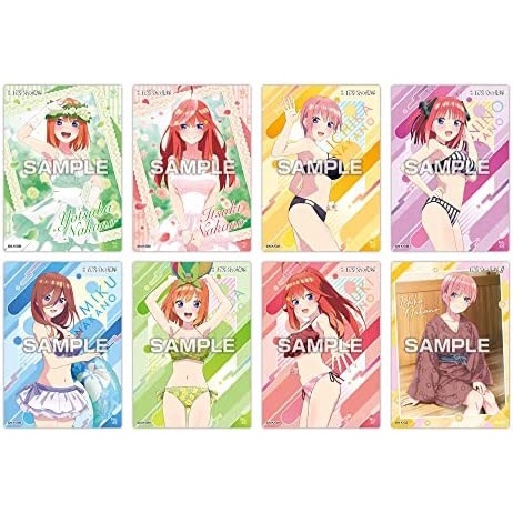 Pack Clear Card Gum random Thẻ Nhân Phẩm Gotōbun no Hanayome  Vol.2