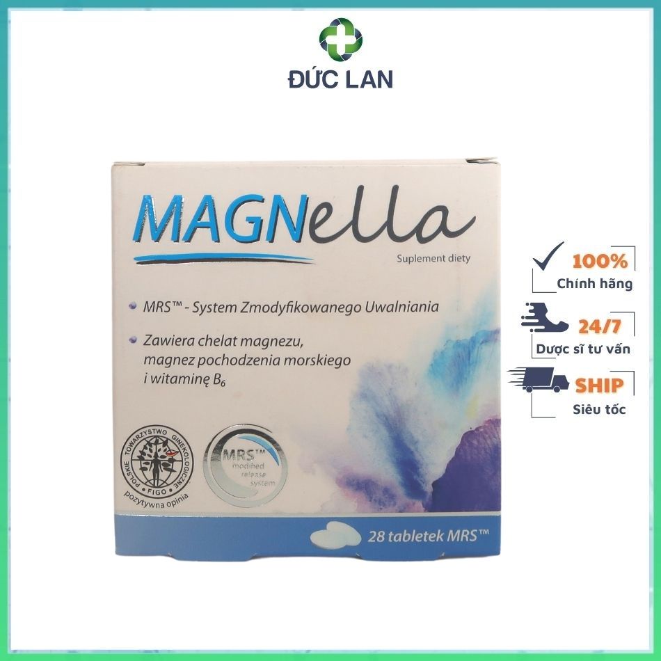 MAGNELLA – BỔ SUNG MAGNESI VÀ VITAMIN B6 HỘP 2 VỈ x 14 VIÊN