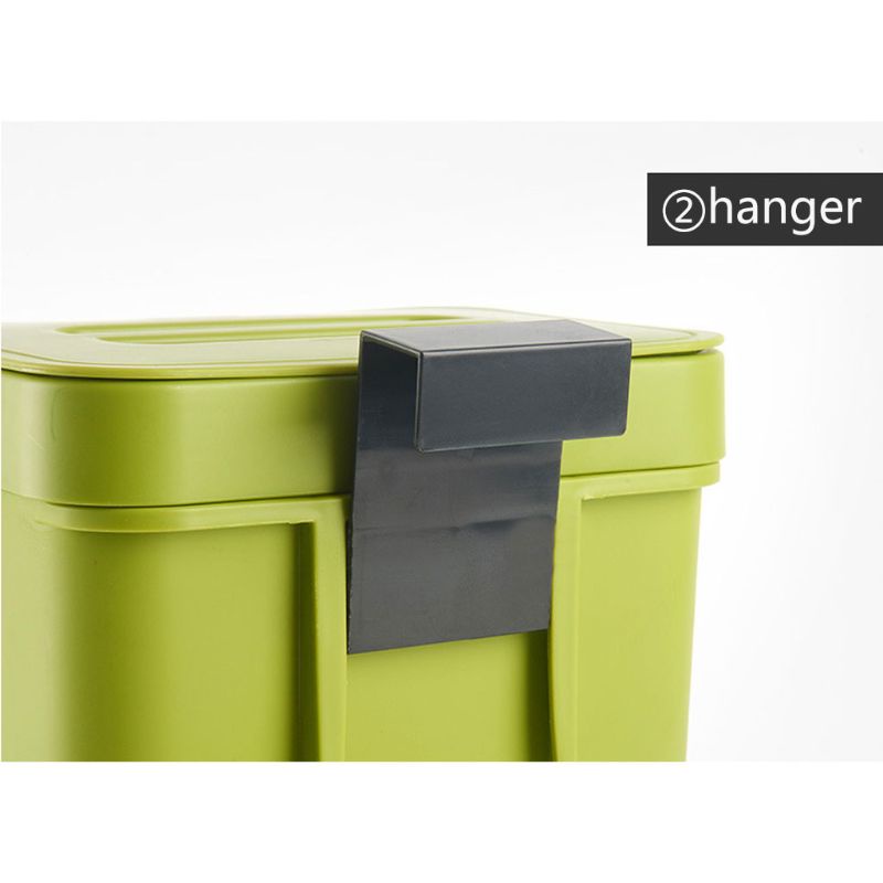 Thùng rác bằng nhựa gắn tường có nắp đậy tiện dụng cho nhà bếp / phòng ngủ / văn phòng