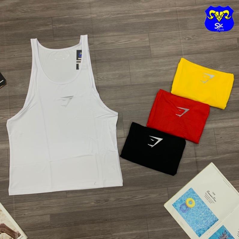 Áo ba lỗ nam, Áo tanktop tập gym nam GYMSHARK dây nhỏ chất thun thể thao siêu mát - HÌNH THẬT 100% !