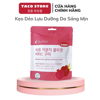 Kẹo Collagen Lựu Boto Kẹo Dẻo Gummy Collagen Vitamin C Hàn Quốc 30 Viên