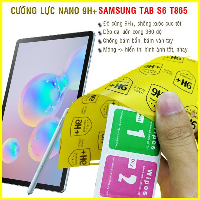 Dán cường lực dẻo nano mặt trước Samsung Tab S6 10.5 inch T865