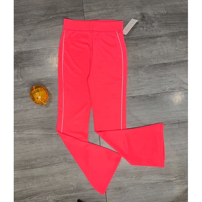 Quần ống loe viền sọc thể thao tập gym yoga nữ