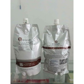 HẤP DẦU PHỤC HỒI TÓC SIÊU MƯỢT  COLLAGEN KERATIN EDOCEAN 1000ML
