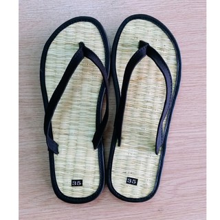 Dép chiếu dép cói cho Nữ - Màu Đen