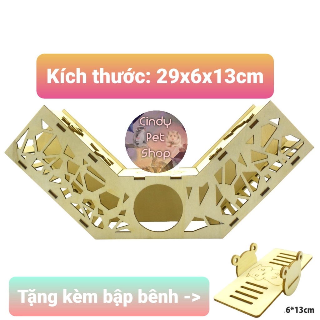 Hang chui gỗ ép đồ chơi cho Hamster