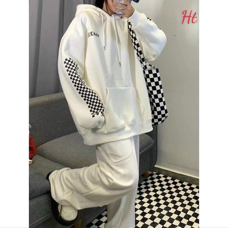 Áo hoodie caro in tay HT11