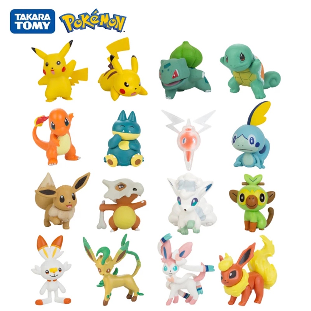 YIYU Mô hình nhân vật hoạt hình Pokemon 3-9cm đa dạng nhiều màu sắc