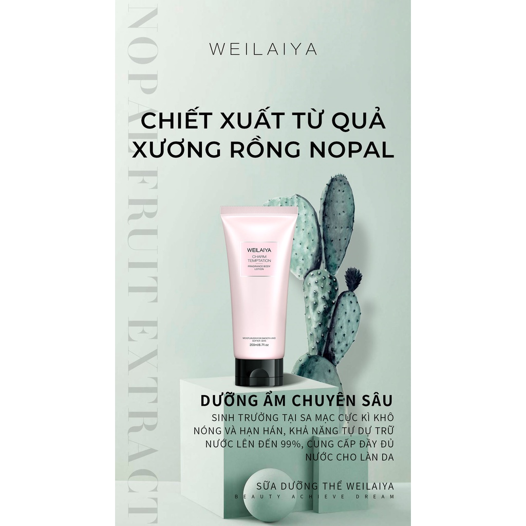 Dưỡng thể nước hoa 3 tầng hương Weilaiya Fragrance Body Lotion 200ml