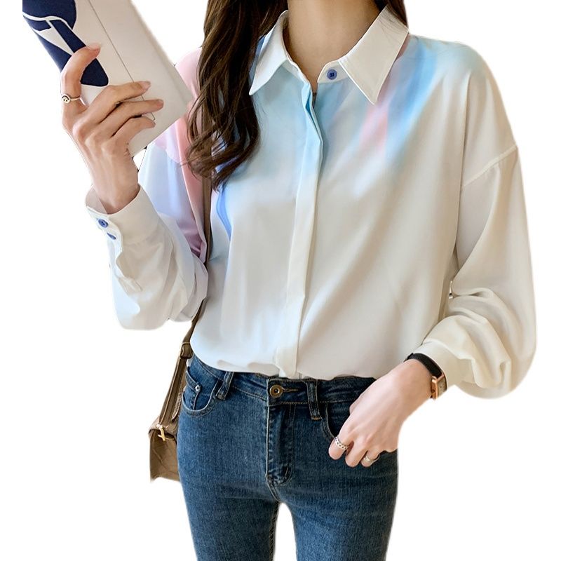 Áo Sơ Mi Tay Dài In Họa Tiết Thời Trang 2022 Mới Cho Nữ