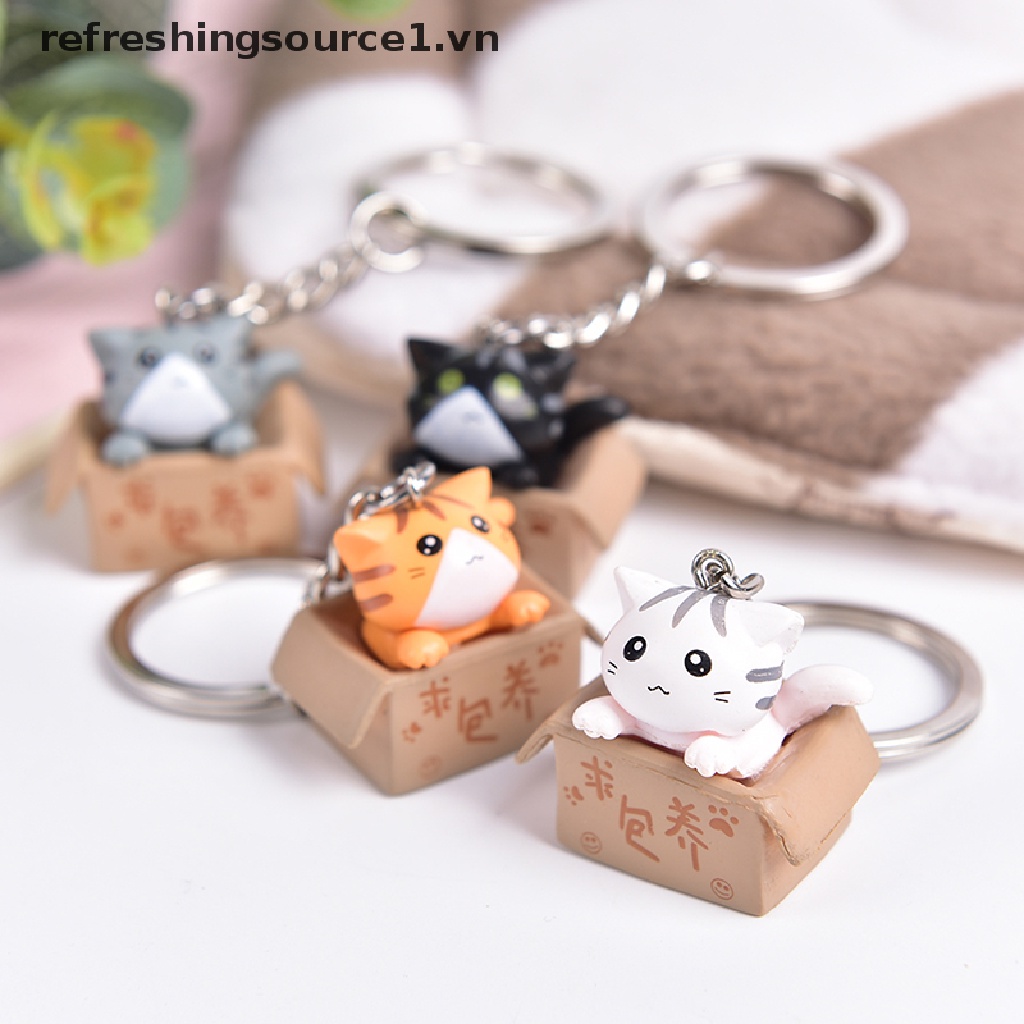 Móc Khóa Hình Mèo Hoạt Hình Dễ Thương