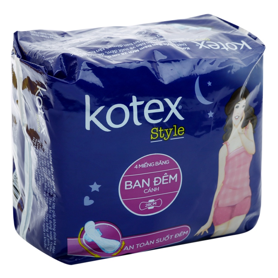 Băng vệ sinh Kotex siêu mỏng hàng ngày kháng khuẩn, ban đêm, có cánh và không cánh