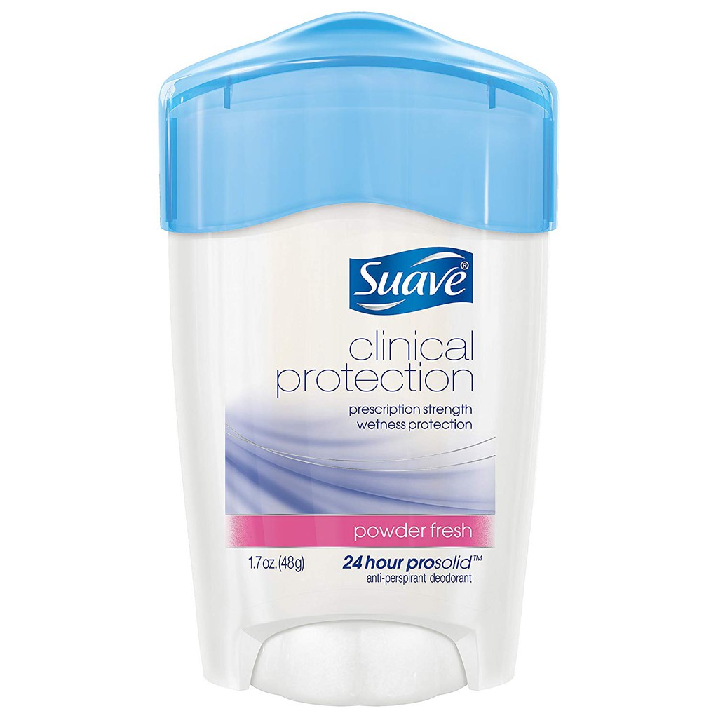 Lăn sáp khử mùi nữ hương phấn Suave Clinical Antiperspirant Deodorant Powder Fresh 48g (Mỹ)