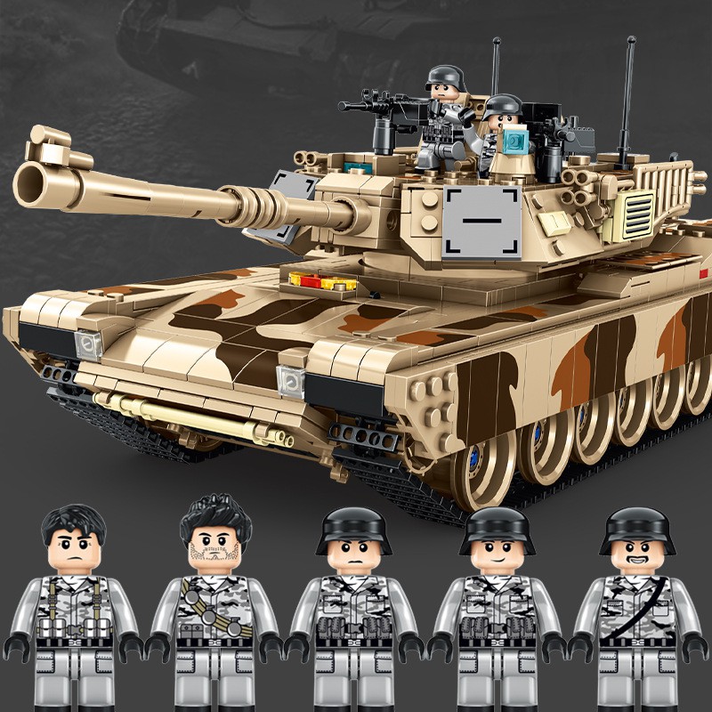 Bộ Đồ Chơi Lắp Ghép Kiểu LEGO Mô Hình Xe Tăng M1A2 ABRAMS PANLOS 632010 Với 1630 Chi Tiết