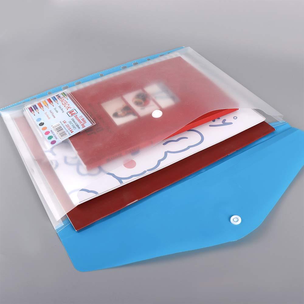 ELEGANT Túi Đựng Tài Liệu Trong Suốt Cỡ A4 Có Khóa Kéo Tiện Dụng Giá Đỡ