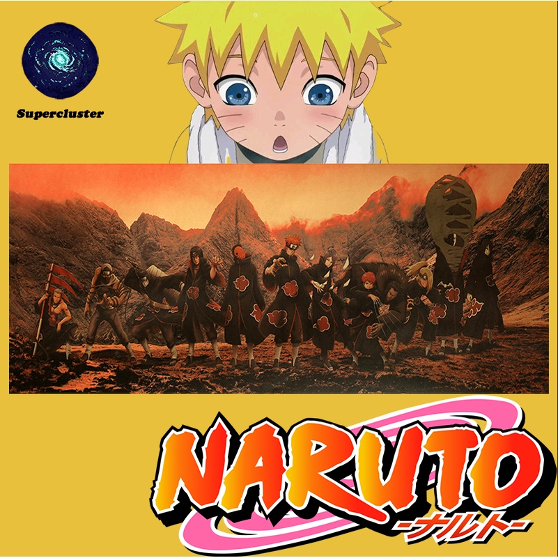 Poster anime Naruto Akatsuki Final Limit 100x40cm trang trí nghệ thuật