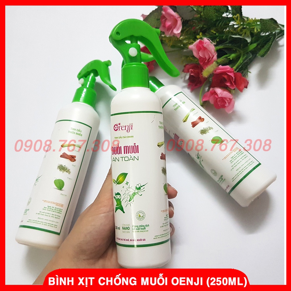 Xịt Đuổi Muỗi Hữu Cơ Tinh Dầu Sả Chanh An Toàn Cho Bé Yêu Orenji 250ml