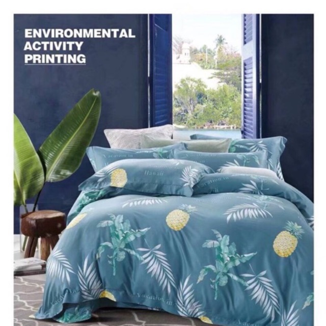 Bộ chăn drap vải Lụa cao cấp