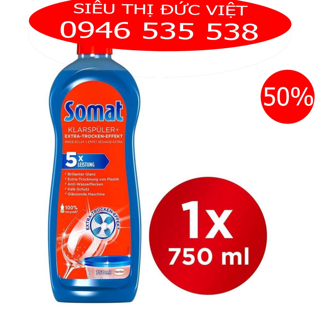 Nước làm bóng Somat 750ml - Alio 1000ml - Finish 400ml (1150ml)