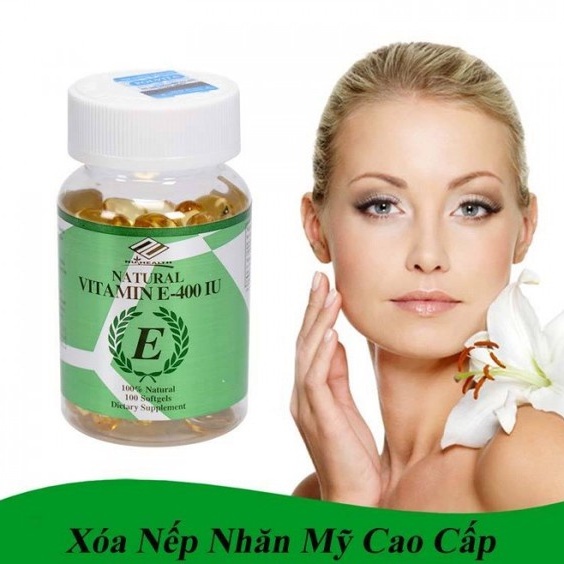 Viên Uống Đẹp Da, Chống Oxy Hóa Vitamin E-400IU Polvita- Hộp 100 viên