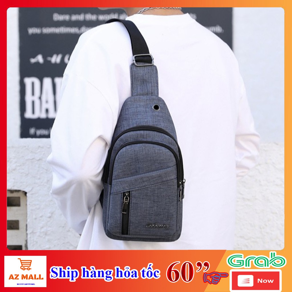 Túi đeo chéo nam TC120 Thiết kế theo Phong Cách Hàn Quốc sang trọng trẻ trung và lịch sự, Tích hợp lỗ tai nghe | BigBuy360 - bigbuy360.vn