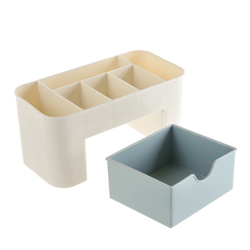 Kệ Mỹ Phẩm Để Bàn Đừng Đồ Trang Điểm, Trang Sức Bằng Nhựa Có Ngăn Kéo 22 x 11 x 10.5 cm