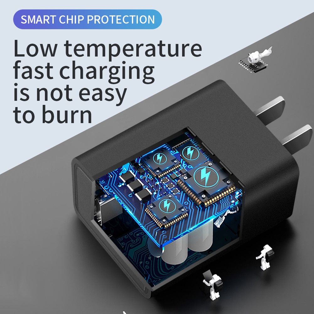 Cục sạc nhanh USB 3.0 thích hợp cho Iphone 12 11 Pro 8 Us / Eud Samsung Xiaomi