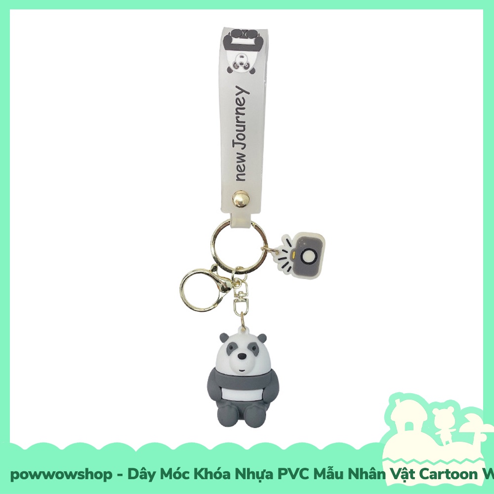 [Sẵn VN - Hỏa Tốc] Dây Móc Khóa Nhựa PVC + Gel Silica Mẫu Nhân Vật Hoạt Hình Cartoon We Bare Bear