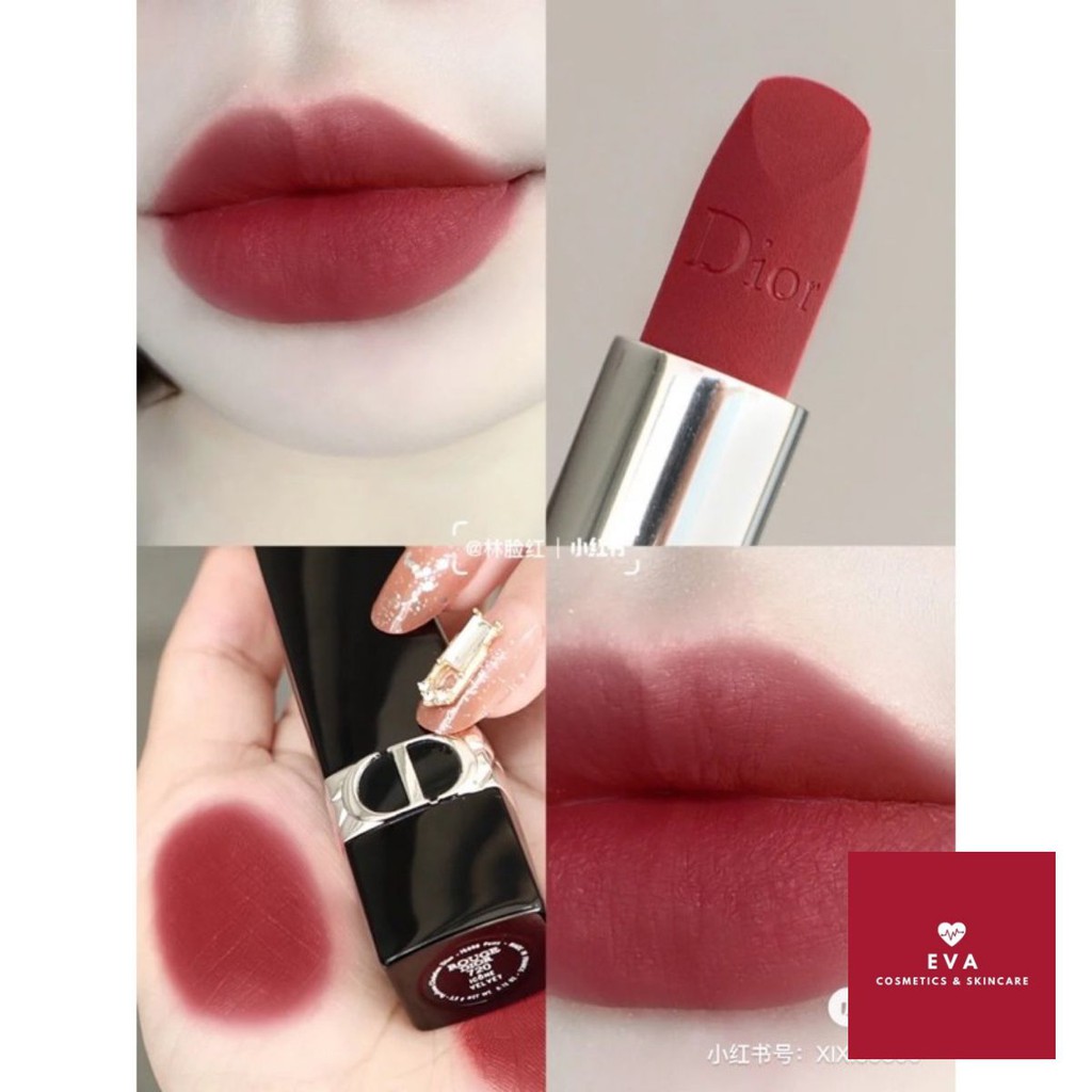 (AUTH) Son Dior Rouge Velvet màu 720 Đỏ Hồng
