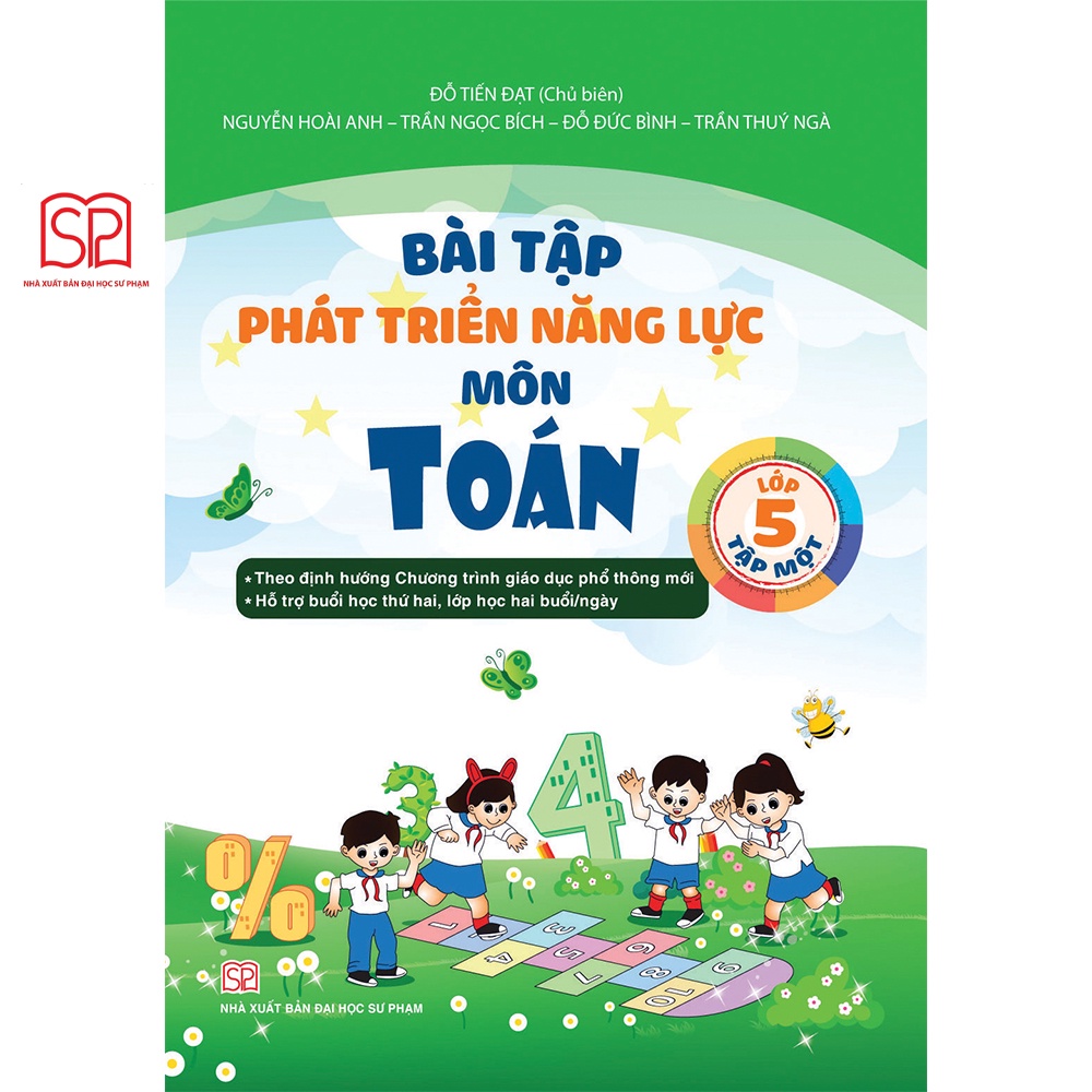 Sách - Combo 4 cuốn Bài tập phát triển năng lực Lớp 5 môn Toán, Tiếng Việt tập 1,2 - NXB Đại học Sư Phạm