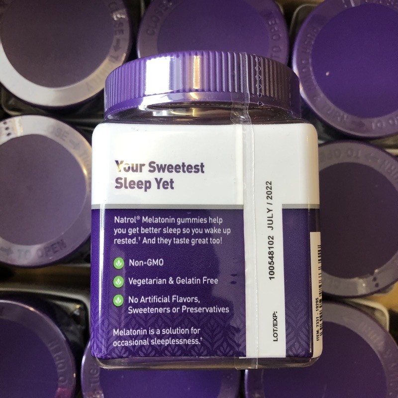 Kẹo Dẻo Ngủ Ngon Melatonin Natrol Gummies 10mg