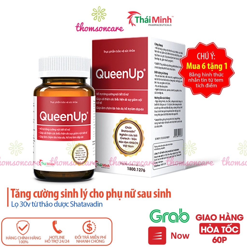 Queen up - Tăng cường nội tiết tố cho phụ nữ sau sinh, ngoài 30 tuổi, làm đẹp da, tăng sinh lý nữ từ Collagen Queenup