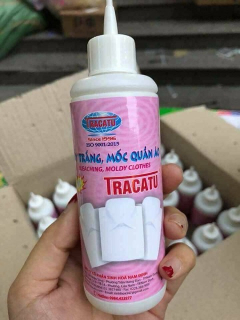 LỌ NƯỚC TẨY TRẮNG TẨY MỐC QUẦN ÁO TRACATU