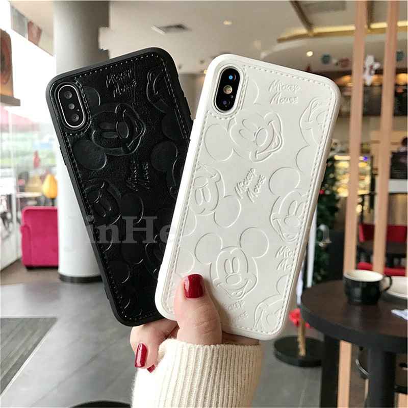 Ốp lưng dập nổi hình chuột Mickey 3D độc đáo cho Iphone 5 5S SE 6 6s 7 8 Plus X XS MAX XR 11 12 pro max 12mini | BigBuy360 - bigbuy360.vn