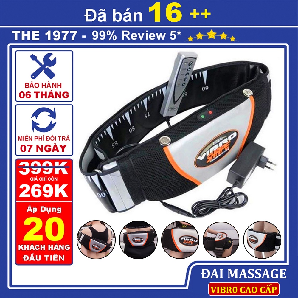 Đai massage giảm mỡ bụng rung nóng METAMO, Máy mát xa đánh tan mỡ toàn thân săn chắc cơ thể