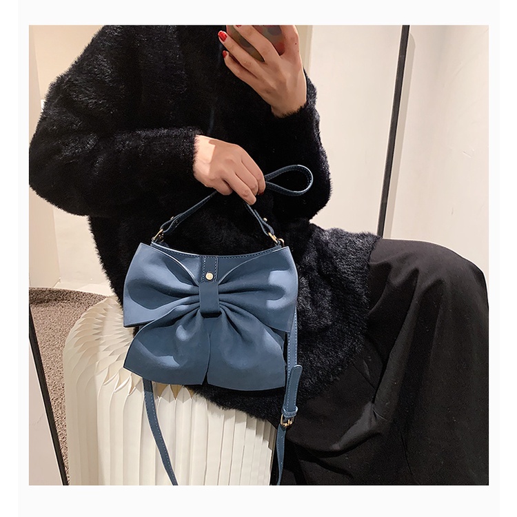 Túi đeo vai đính nơ niche all -mitch phong cách vintage dễ phối đồ