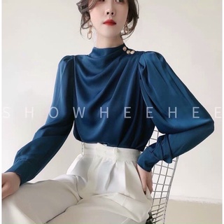 Áo lụa cao cấp tay bồng