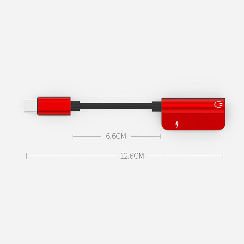 Cáp chuyển đổi 2 trong 1 từ Usb C sang cổng 3.5mm + type c tiện dụng