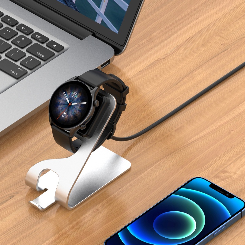 Đế Sạc USB Bằng Hợp Kim Nhôm Cho Đồng Hồ Thông Minh Amazfit GTR 3,GTR 3 pro,GT