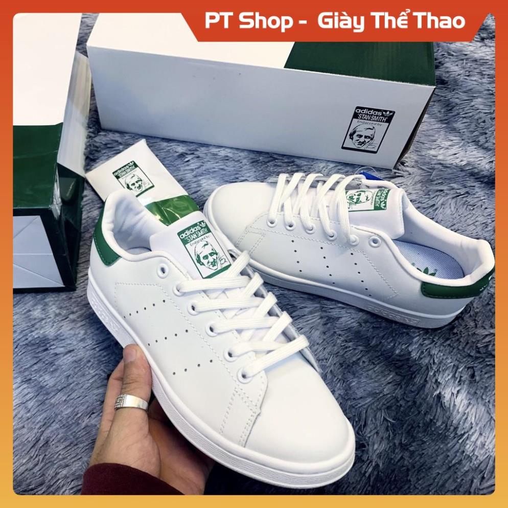 [FreeShip–Hàng Loại A] Giày thể thao STAN SMITH Trắng gót xanh FULLBOX,  Giầy sneaker trắng đủ size