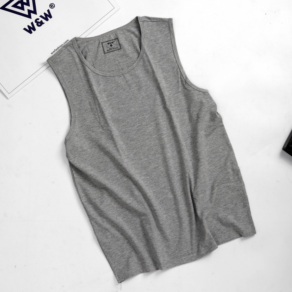 Áo Ba Lỗ Nam Tanktop W&W Siêu Mát, Thấm Hút Mồ Hôi, Co Giãn Tốt WTT08