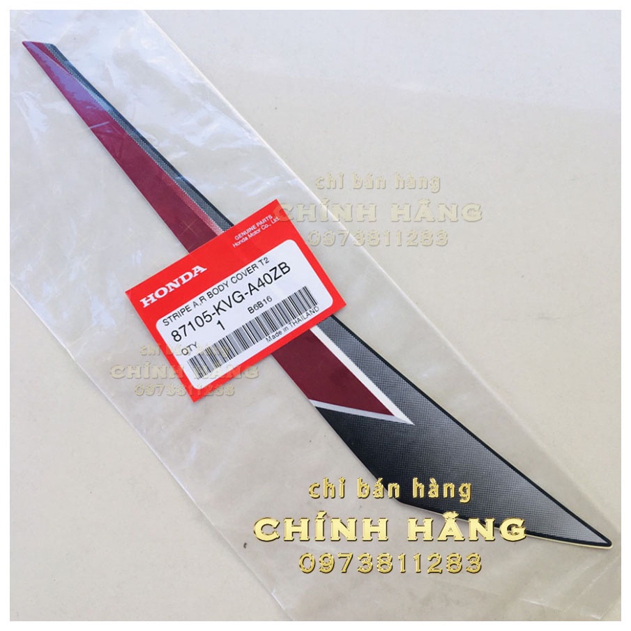 TEM AIRBLADE THÁI 2008 MÀU ĐỎ HÀNG NHẬP KHẨU THÁI LAN | 87105-KVG-A40ZB