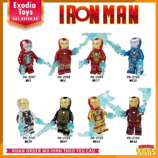 Xếp hình Minifigure Marvel các bộ giáp siêu anh hùng Người Sắt Iron Man - Đồ Chơi Lắp Ghép Sáng Tạo - POGO PG8246
