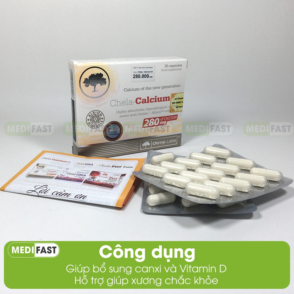 Chela Calcium bổ sung Canxi hữu cơ và D3 cho bà bầu, người lớn, mẹ sau sinh, không gây táo bón, nhập khẩu chính hãng