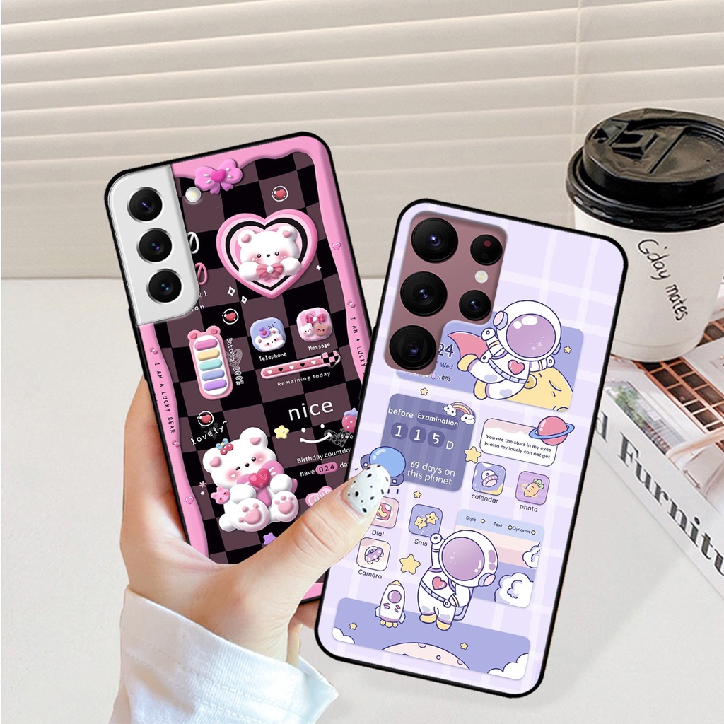 Ốp lưng Samsung S22 - S22 PLus - S22 Ultra - S22+ hình gấu, vũ trụ ngân hà chibi. ốp chống sốc bền đẹp