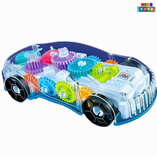 Mô hình xe ô tô đồ chơi  có nhạc và ánh sáng vui nhộn xe ô tô đồ chơi bánh răng trong suất tự động phát nhạc   Tony kids