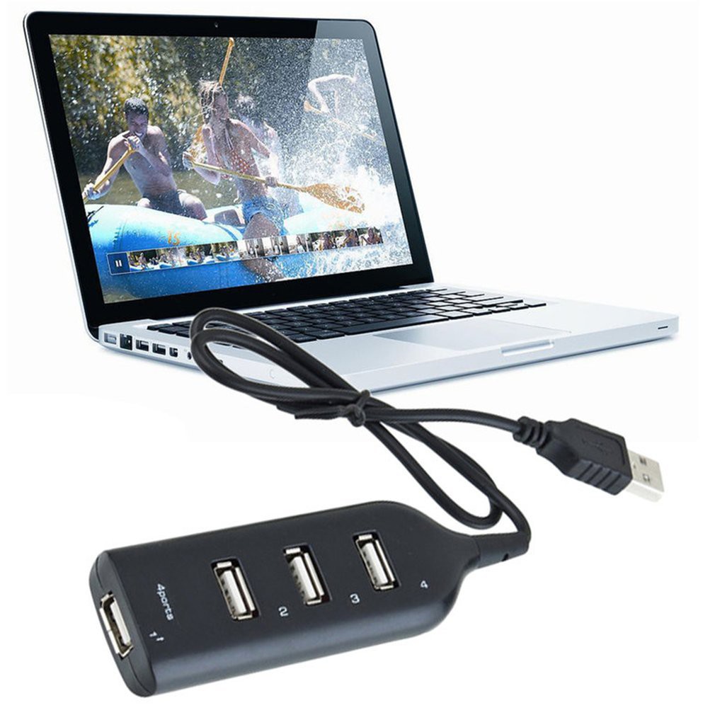 4 cổng USB 2.0 USB tốc độ cao HUB USB Máy tính xách tay PC mỏng Bộ chia USB nhỏ nhất